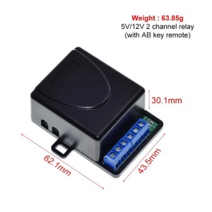 RF Daljinski Prekidač 12V sa 2 Kanala – Relejni Modul 433MHz - Img 3