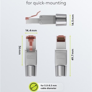 RJ45 M CAT6 STP montaža bez alata - Img 2