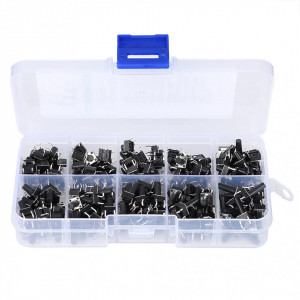 Set Taktilnih Mikro Tastera 6x6mm – Prekidači za Elektroniku (200 komada, 10 dimenzija) - Img 3