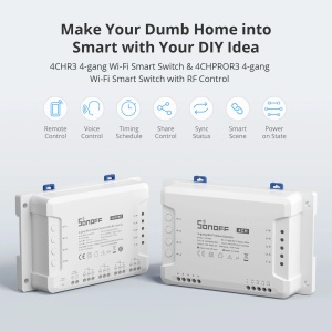 SONOFF 4CH Pro R3 Pametni WiFi / RF Prekidač 4 Kanala - za Roletne, Kapije i Svetlo - Img 2