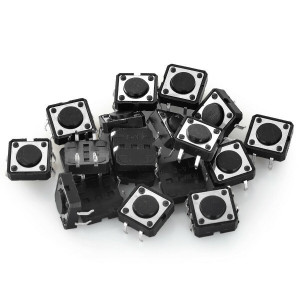 Taktilni Mikroprekidač Taster 12x12x4.3mm za Arduino i Elektroniku (4-pin) - THT za Štampane Ploče - Img 3
