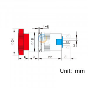 Taster za nužno isključenje 16mm 250V (Emergency Stop) - Pečurka Taster - Img 3