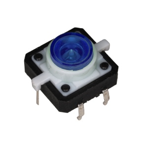 Taster za PCB montažu 12x12x7.3mm LED plavi