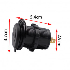 Ugradni Dupli USB Punjač za Auto, Motor i Čamce12V / 24V – Vodootporni - Img 5