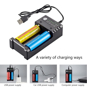 Univerzalni USB Punjač za Li-ion Baterije 18650 26650 14500 – 2 Slota - Img 3