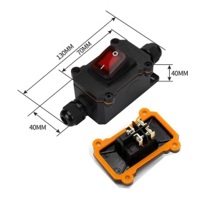Vodootporni Linijski Prekidač 12V 30A sa LED Indikatorom IP67 - Img 2