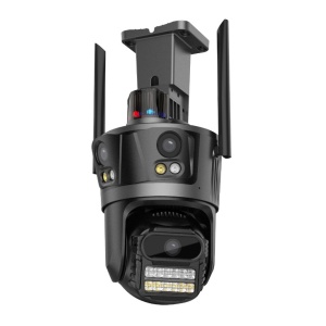 WiFi IP Kamera sa Tri Objektiva 8MP – 10x Zoom, PTZ, AI Tracking i Noćni Vid u Boji