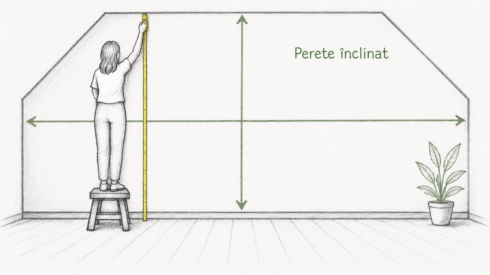 perete cu mansarda