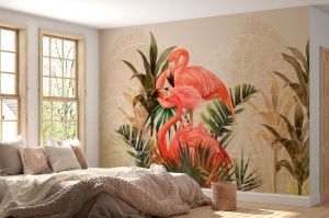 Fototapet Flamingo Roz In Natura