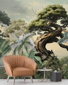 Fototapet Jungla Tropicala cu Papagali