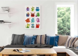 Tablou 12 monstruleti Deco Panel 60x90cm - Img 2