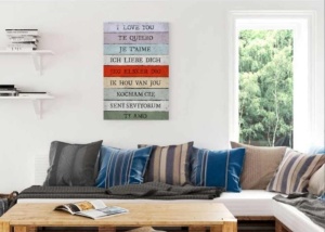 Tablou I Love You Deco Panel 60x90cm - Img 2