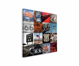 Tablou Route 66 Mosaic II Deco Block 40 x 40cm - Img 3