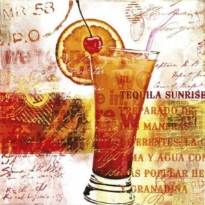 Tablou Tequila Sunrise Deco Block 40 x 40cm
