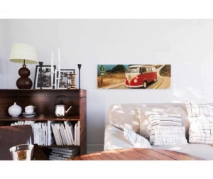 Tablou VW California Route Deco Panel 30 x 90 cm - Img 2