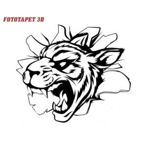 Sticker Cap de Tigru