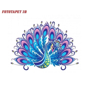 Sticker Paun Colorat 3