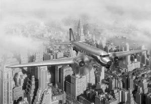 Fototapet Avion New York City 1920 360 cm x 270 cm