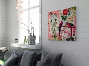 Tablou Papagali Deco Block 90 x 90cm - Img 2