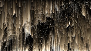 fototapet-abstract-negru-auriu-linii-digitale