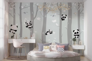 Fototapet Panda in Copaci - Img 3