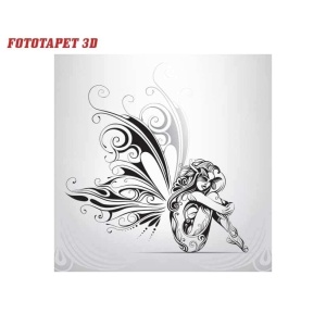 Sticker Femeia Fluture