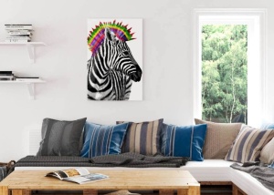 Tablou Zebra Punk Deco Panel 60x90cm - Img 3