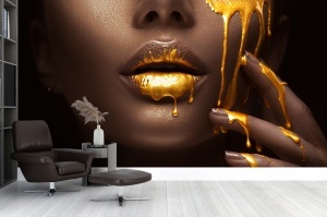 Fototapet Golden Lips 02 - Img 2