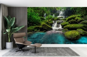 Fototapet Cascada Junglei Verzi - Img 2
