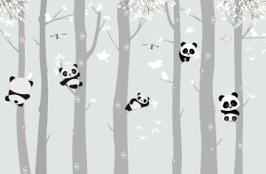 Fototapet Panda in Copaci - Img 5