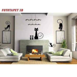 Sticker Pisici Negre