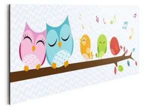 Tablou Bufnite Somnoroase Deco Panel 30x90cm - Img 2