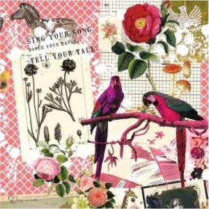 Tablou Papagali Deco Block 90 x 90cm