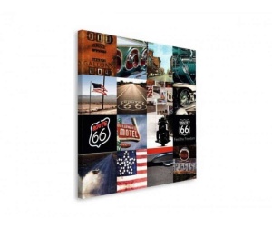 Tablou Route 66 Mosaic Deco Block 40 x 40cm - Img 3