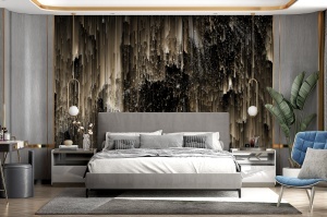 fototapet-abstract-negru-auriu-dormitor-lux