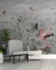 Fototapet Flamingo in Gradina Japoneza