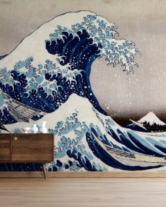 Fototapet Marele Val De La Kanagawa Hokusai