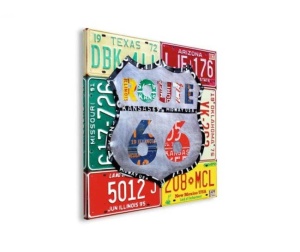 Tablou Placute Route 66 Deco Block 90 x 90cm - Img 2