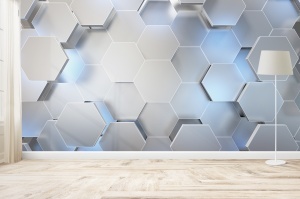 Tapet 3D Hexagon Abstract - Img 3