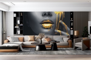 Fototapet Golden Lips - Img 2
