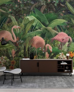 Fototapet Living Flamingo in Jungla