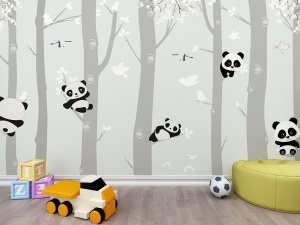 Fototapet Panda in Copaci