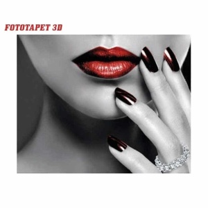Mini Poster Buze rosii si unghii B43/353 - 50 x 40 cm