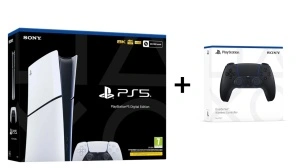 Konzola Sony Playstation 5 PS5 825GB Slim Digital + Dualsense Black - Img 2