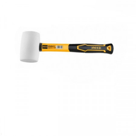 Ciocan cauciuc moale, alb, maner fibra 450g