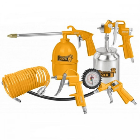 Trusa, set accesorii aer comprimat, vopsit, pistol vas jos