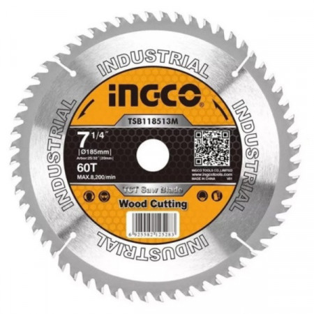 Disc, panza cu vidia, 185mm x 20mm, 60 dinti TSB118513