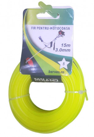 Fir pentru motocoasa plastic, 3,0 mm x 15m 7128