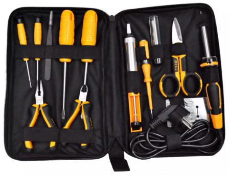 Trusa set 13 piese, pistol de lipit cu fludor