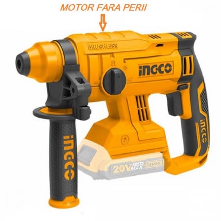 Ciocan rotopercutor pe acumulator, brushless, Li-Ion, 20 V, fara acumulator in set
